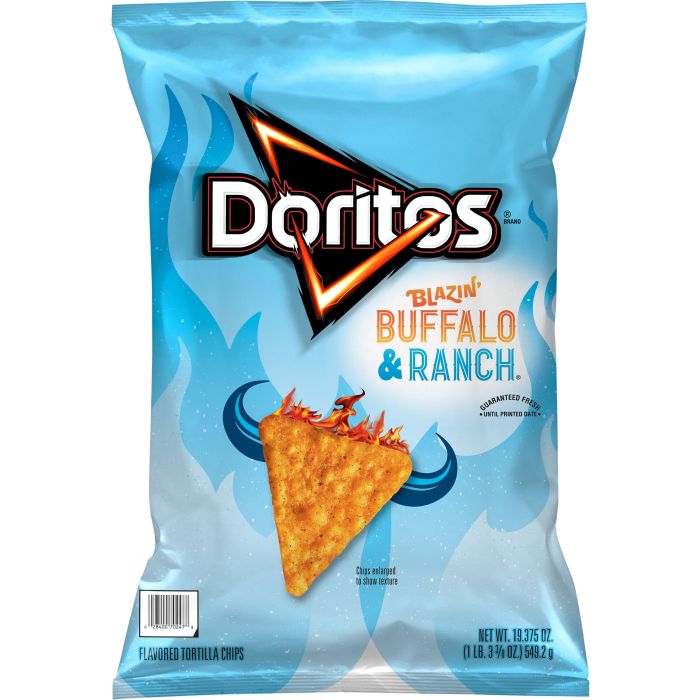 Doritos blazin chips tortilla flavored